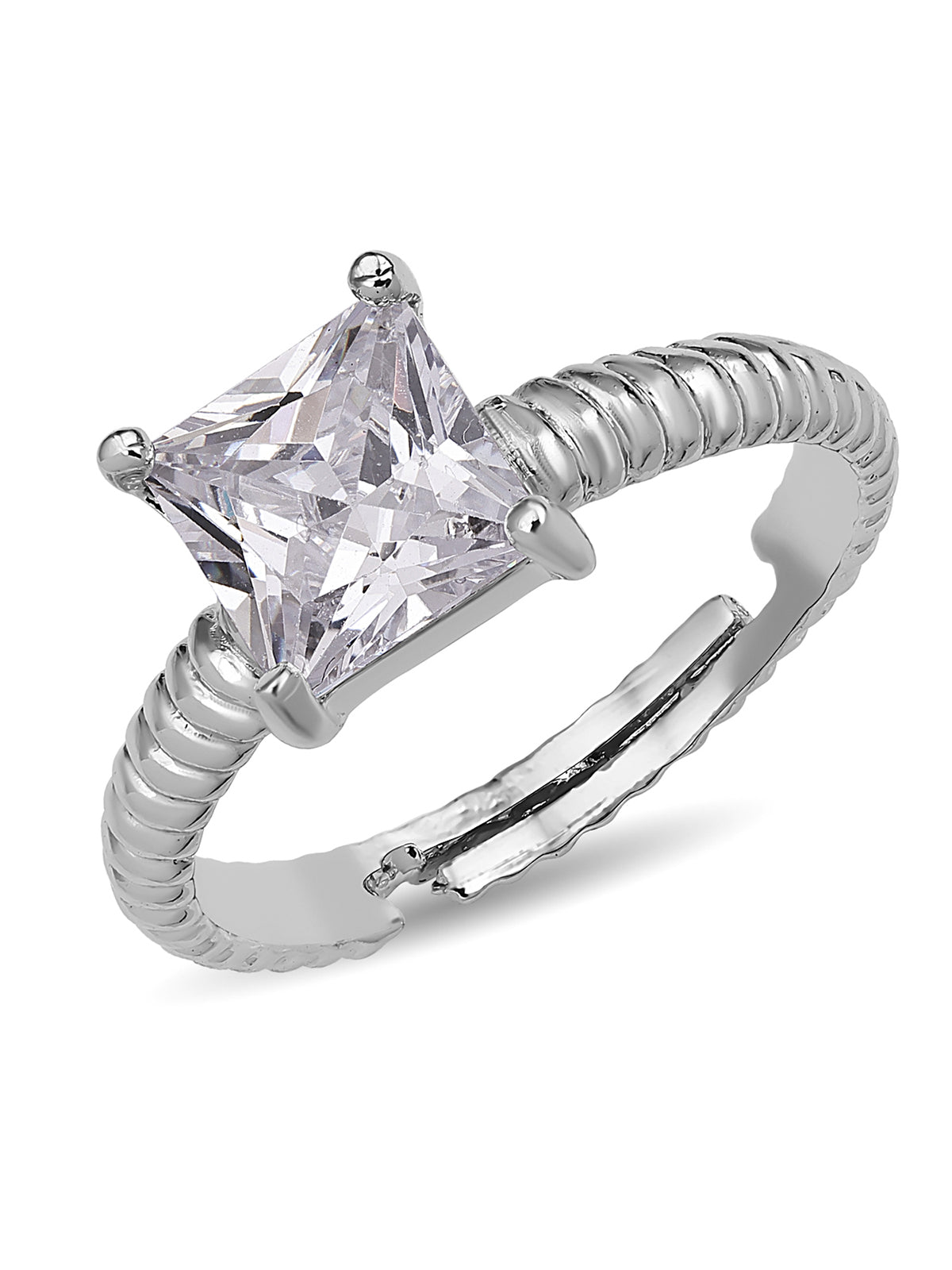 Pissara by Sukkhi Fancy 925 Sterling Silver Cubic Zirconia Finger Ring For Women And Girls|with Authenticity Certificate, 925 Stamp & 6 Months Warranty LR104660