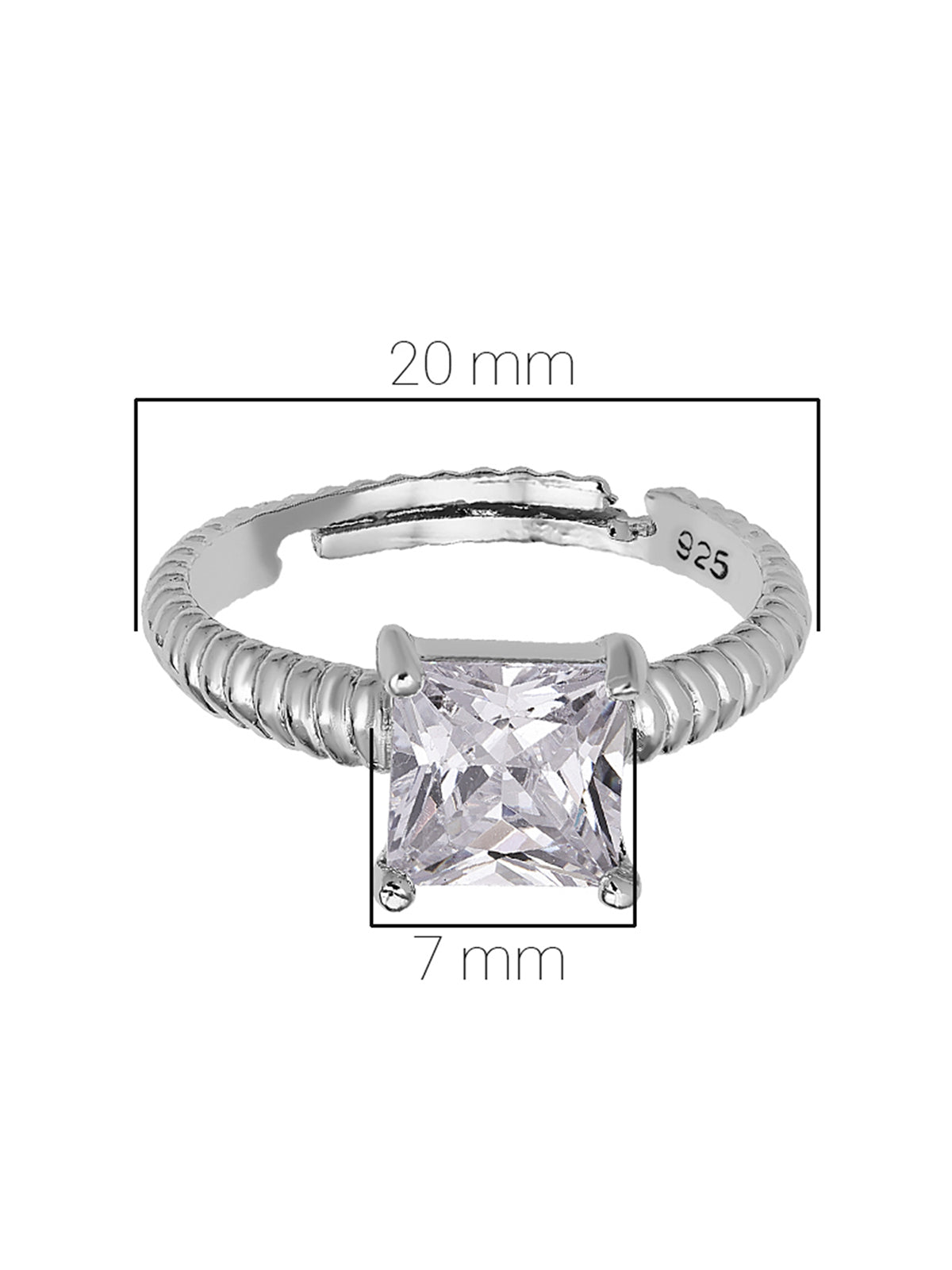 Pissara by Sukkhi Fancy 925 Sterling Silver Cubic Zirconia Finger Ring For Women And Girls|with Authenticity Certificate, 925 Stamp & 6 Months Warranty LR104660