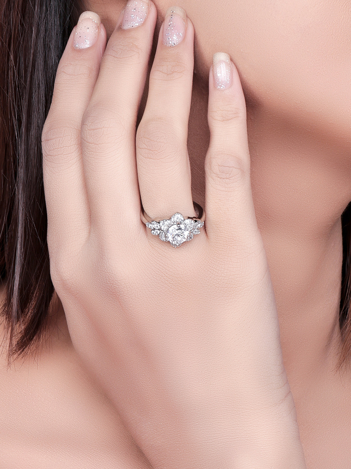 Pissara by Sukkhi Glittery 925 Sterling Silver Cubic Zirconia Finger Ring For Women And Girls|with Authenticity Certificate, 925 Stamp & 6 Months Warranty LR104664