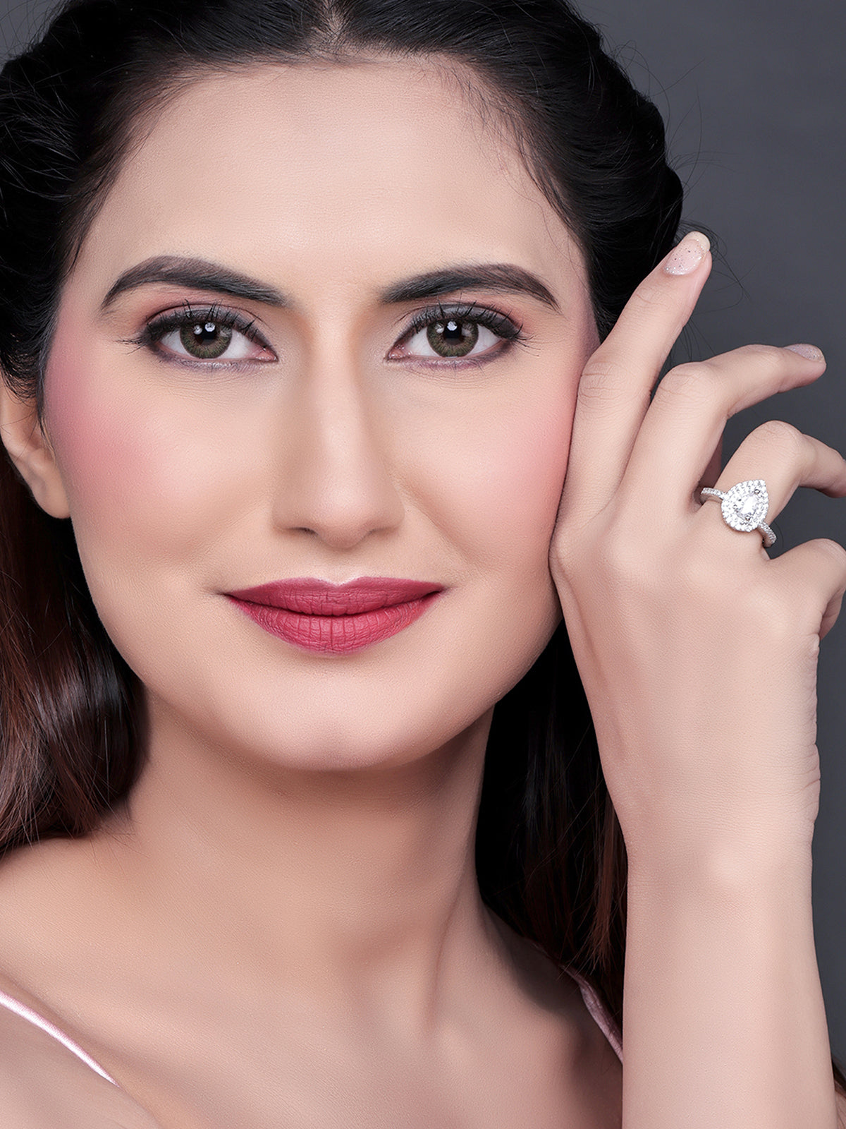 Pissara by Sukkhi Lovely 925 Sterling Silver Cubic Zirconia Finger Ring For Women And Girls|with Authenticity Certificate, 925 Stamp & 6 Months Warranty LR104665