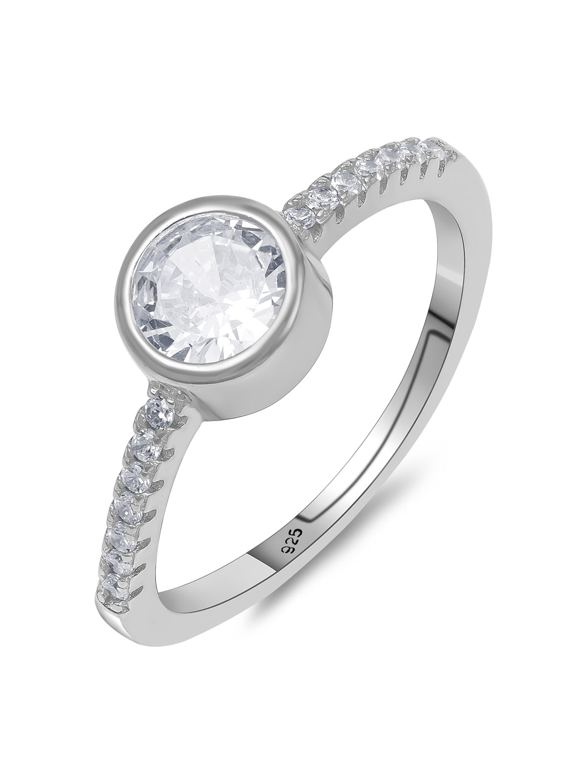 Pissara by Sukkhi Amazing 925 Sterling Silver Cubic Zirconia Finger Ring For Women And Girls|with Authenticity Certificate, 925 Stamp & 6 Months Warranty LR104669