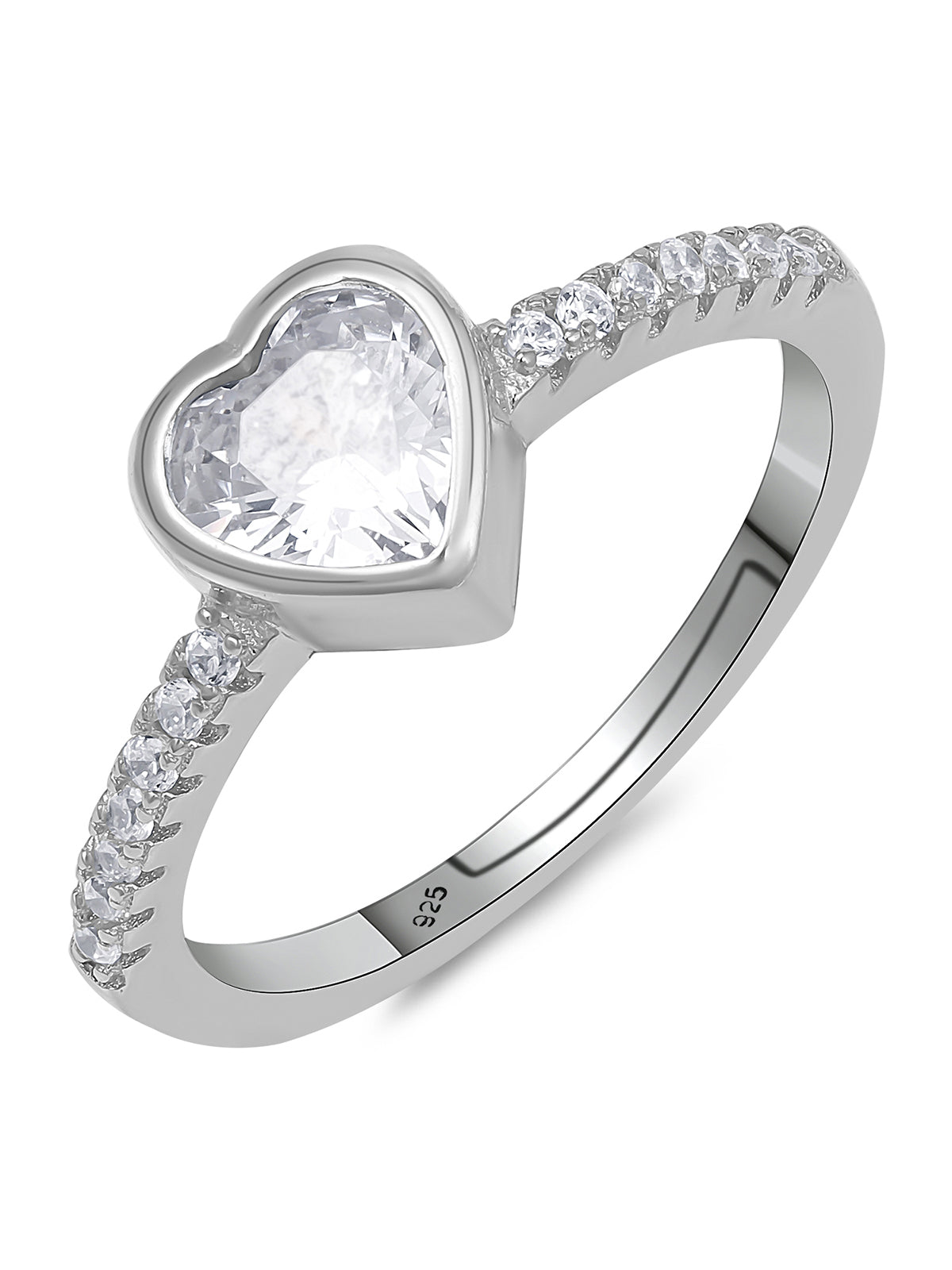 Pissara by Sukkhi Floral 925 Sterling Silver Cubic Zirconia Finger Ring For Women And Girls|with Authenticity Certificate, 925 Stamp & 6 Months Warranty LR104671