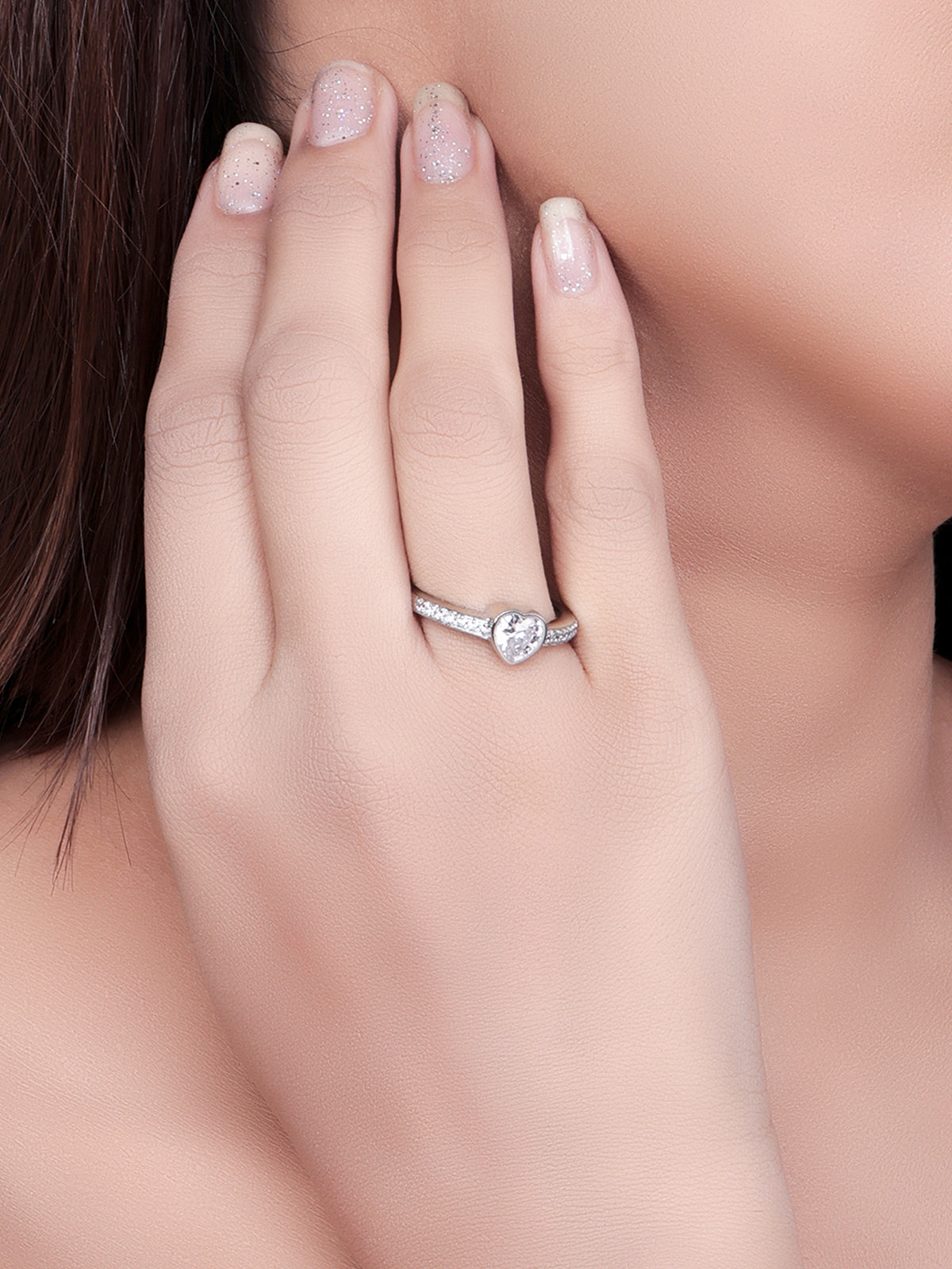 Pissara by Sukkhi Floral 925 Sterling Silver Cubic Zirconia Finger Ring For Women And Girls|with Authenticity Certificate, 925 Stamp & 6 Months Warranty LR104671