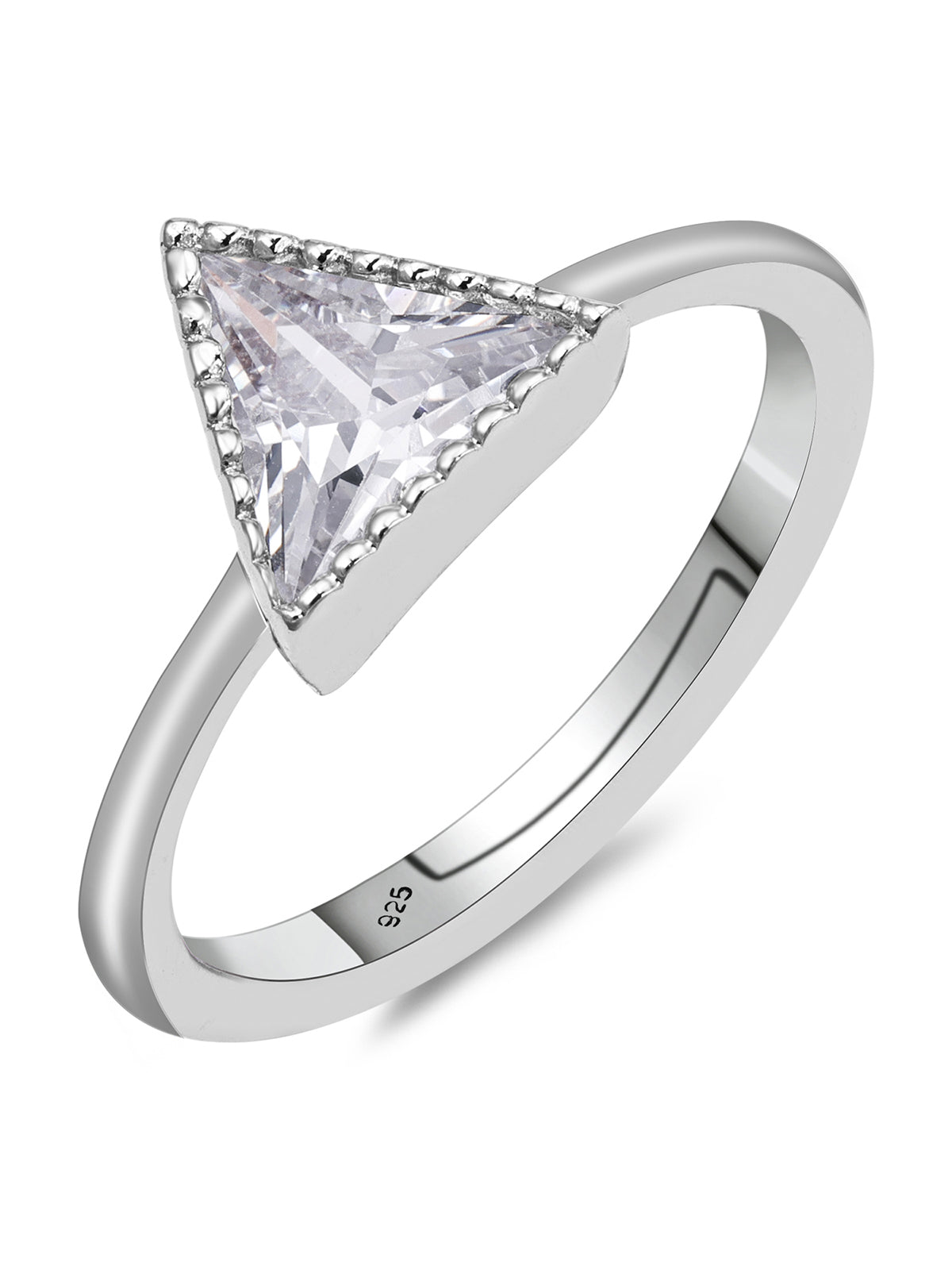 Pissara by Sukkhi Glimmery 925 Sterling Silver Cubic Zirconia Finger Ring For Women And Girls|with Authenticity Certificate, 925 Stamp & 6 Months Warranty LR104672
