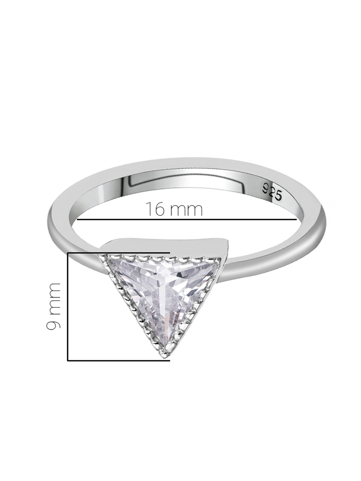 Pissara by Sukkhi Glimmery 925 Sterling Silver Cubic Zirconia Finger Ring For Women And Girls|with Authenticity Certificate, 925 Stamp & 6 Months Warranty LR104672