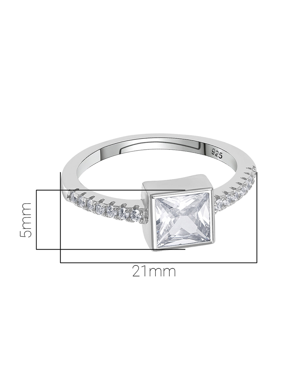 Pissara by Sukkhi Lovely 925 Sterling Silver Cubic Zirconia Finger Ring For Women And Girls|with Authenticity Certificate, 925 Stamp & 6 Months Warranty LR104673