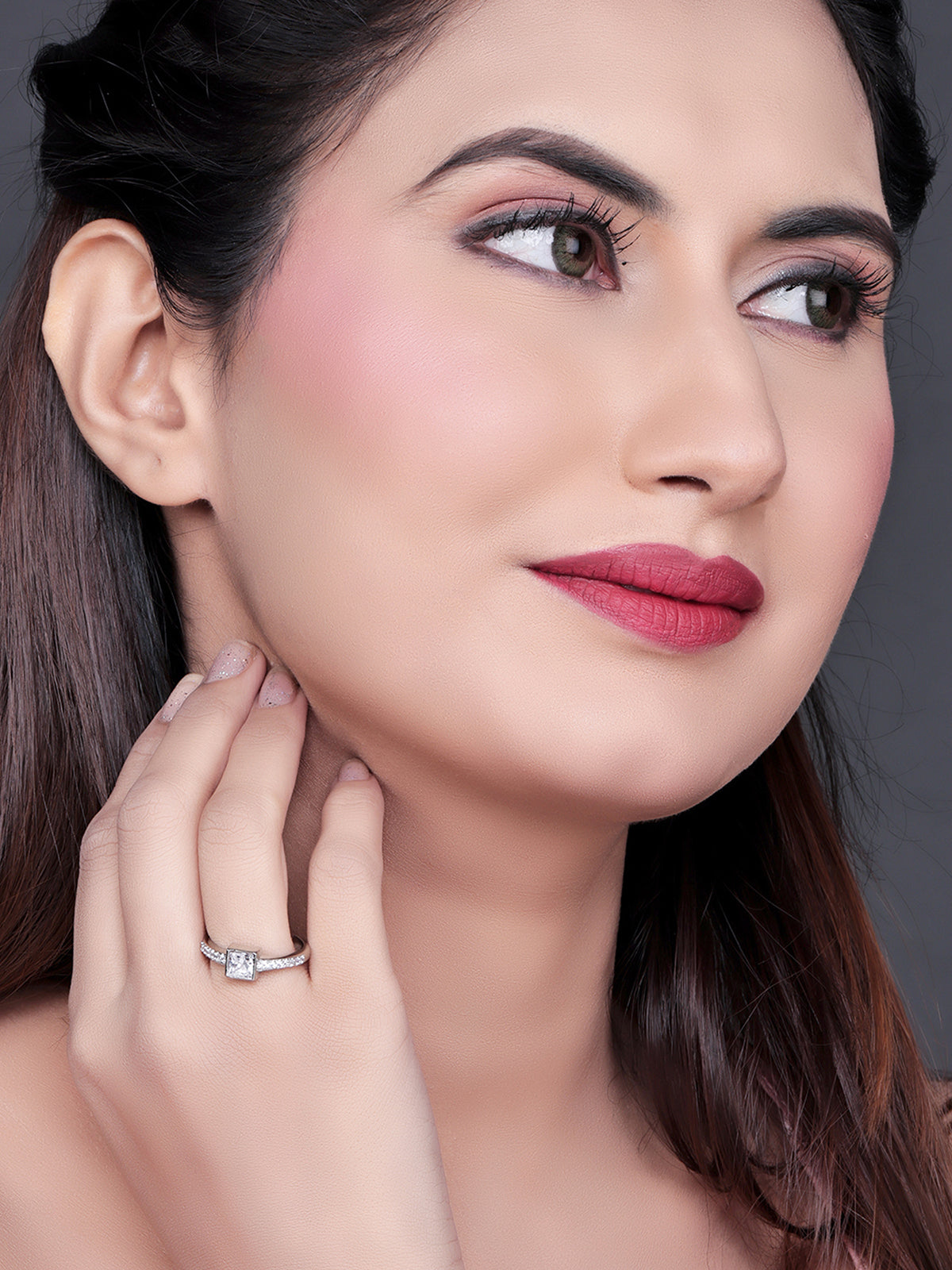 Pissara by Sukkhi Lovely 925 Sterling Silver Cubic Zirconia Finger Ring For Women And Girls|with Authenticity Certificate, 925 Stamp & 6 Months Warranty LR104673