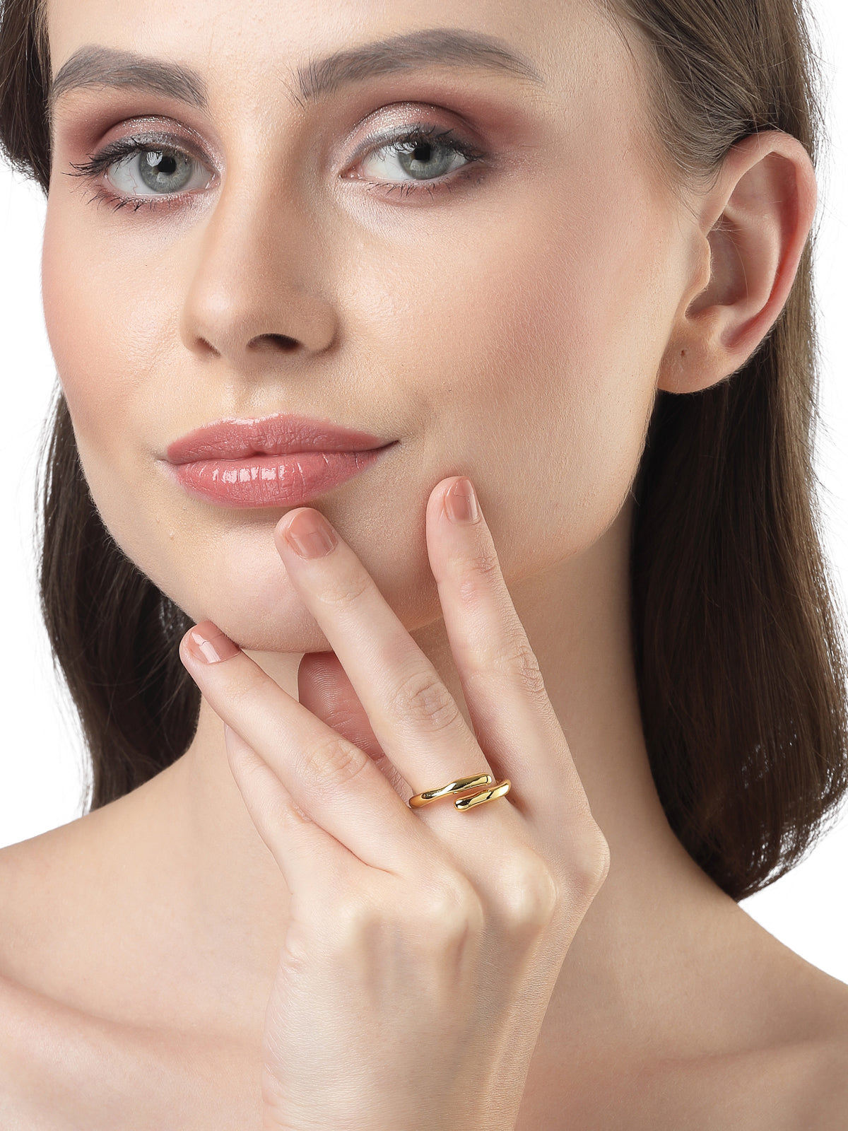 Scintillare by Sukkhi Iconic Gold Plated Adjustable Statement Finger Rings for Women & Girls | | Gifts Collection|LR106710