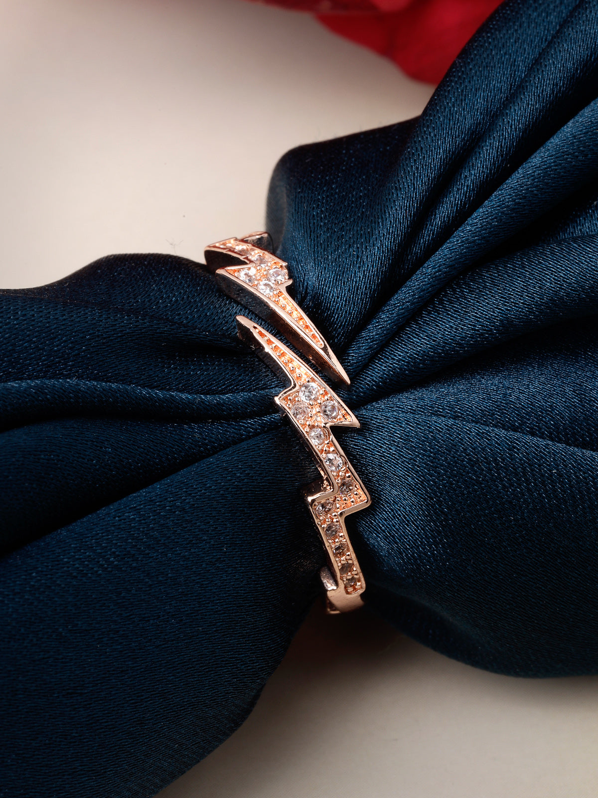 Scintillare by Sukkhi Decorative Rose Gold Plated Crystals Stones Studded Adjustable Finger Rings for Women & Girls | Valentine Gifts Collection|LR106712