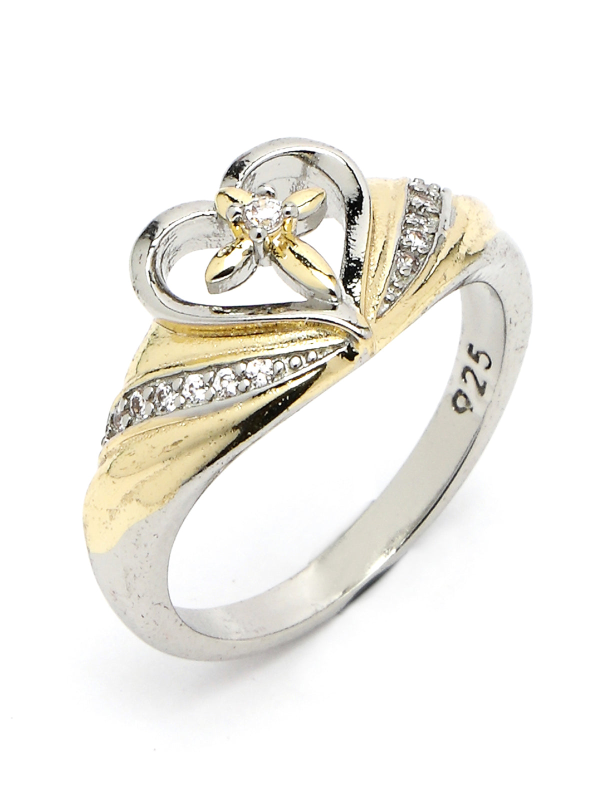 Scintillare by Sukkhi Elegant Stylish Rose Gold Plated with Multicolor Crystals Stones Studded Finger Ring for Women & Girls | Gifts Collection|LR106772
