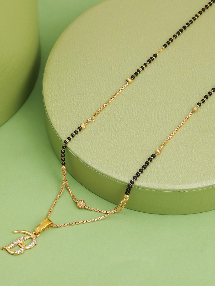 Shostopper by Sukkhi welcome Gold Traditional Alphabet B Mangalsutra for Women M104538