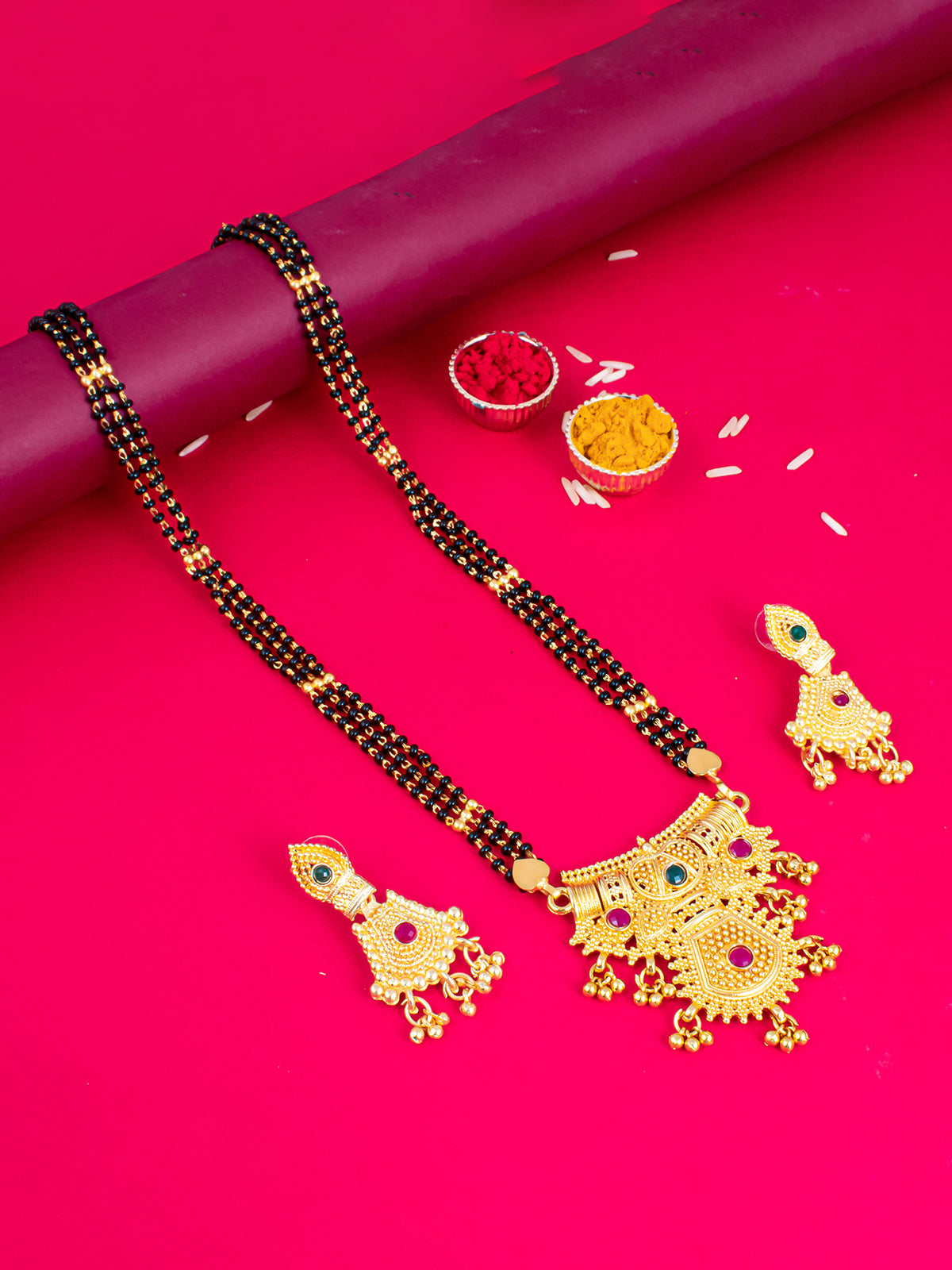 Sukkhi Delightful Gold Plated Mangalsutra Set for Women MS101055