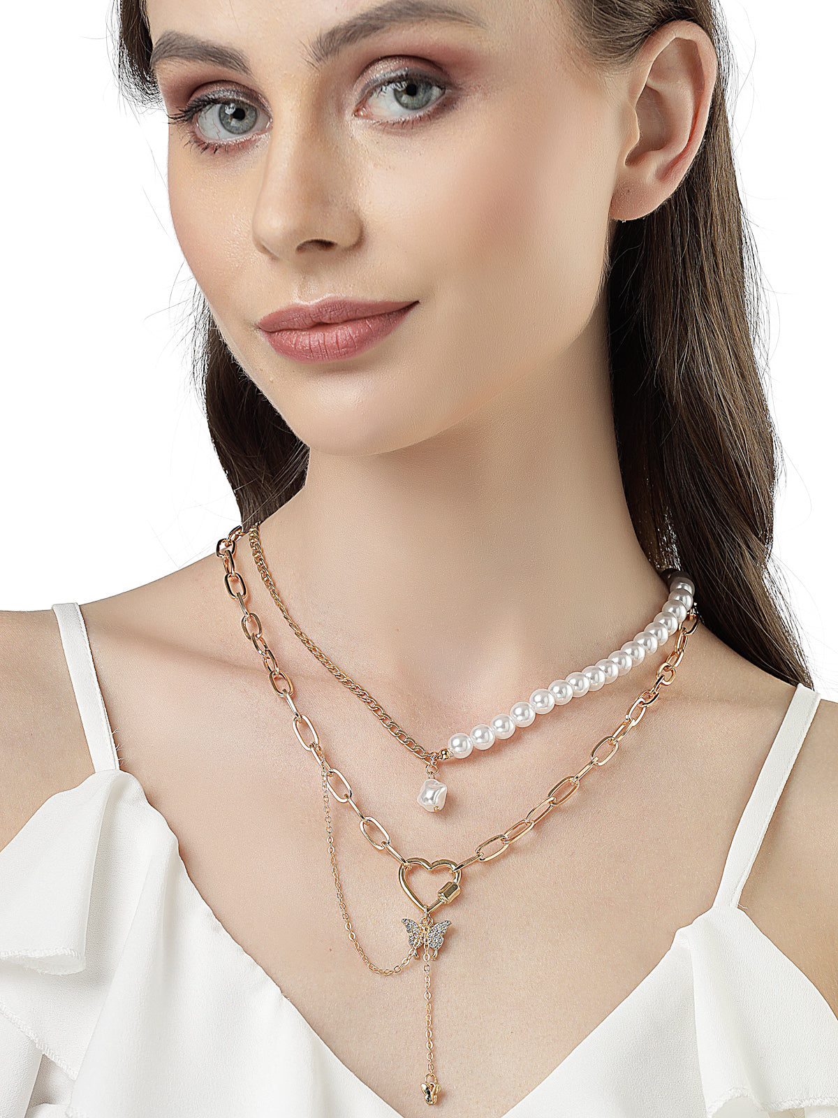 Scintillare by Sukkhi Latest Style Gold Plated Mininal Contemporary Chain Pendant Necklace for Women & Girls |Birthday Gift for Girls And Women Anniversary Gift for Wife| Gifts Collection|N106578