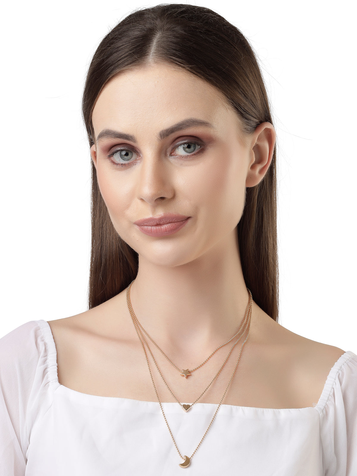 Scintillare by Sukkhi Unique Style Red Heart Shaped 2 Layered Pendant Necklace for Women & Girls |Birthday Gift for Girls And Women Anniversary Gift for Wife| Valentine Day Gifts Collection|N106588