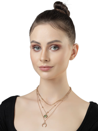 Scintillare by Sukkhi Impressive Multistyle 4 Layered Rhodium Plated Silver Oxidised Pendant Necklace for Women & Girls |Birthday Gift for Girls And Women Anniversary Gift for Wife| Gifts |N106598