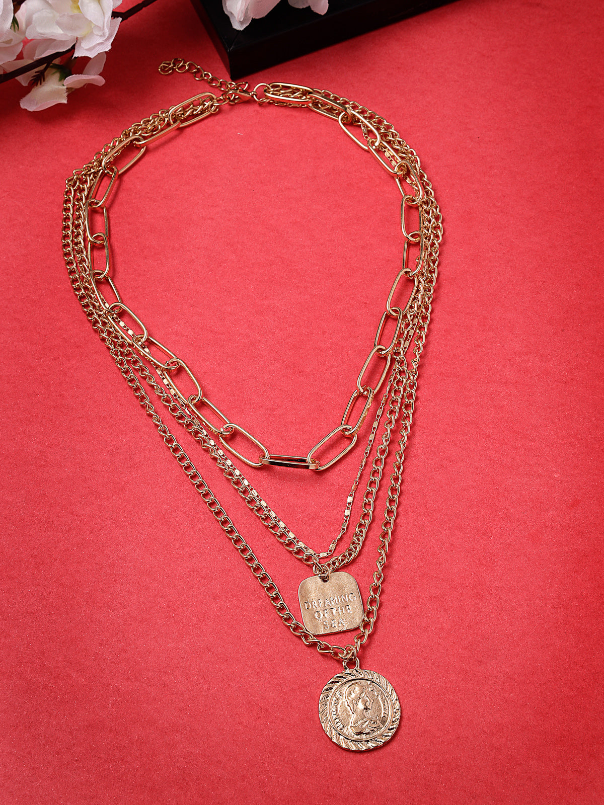 Scintillare by Sukkhi Pretty Beautiful Gold Plated Multilayered Pendant Necklace for Women & Girls |Birthday Gift for Girls And Women Anniversary Gift for Wife| Gifts Collection|N106595