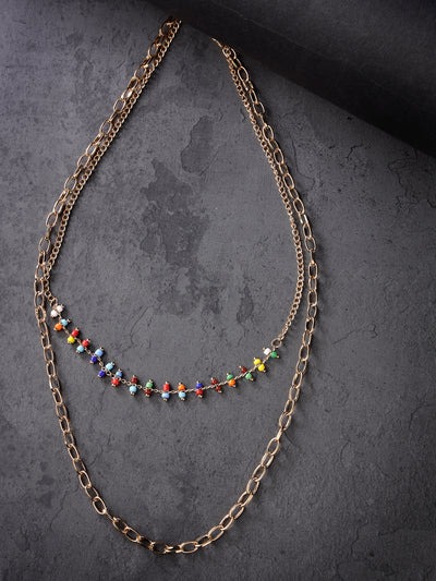 Scintillare by Sukkhi Impressive Multistyle 4 Layered Rhodium Plated Silver Oxidised Pendant Necklace for Women & Girls |Birthday Gift for Girls And Women Anniversary Gift for Wife| Gifts |N106598