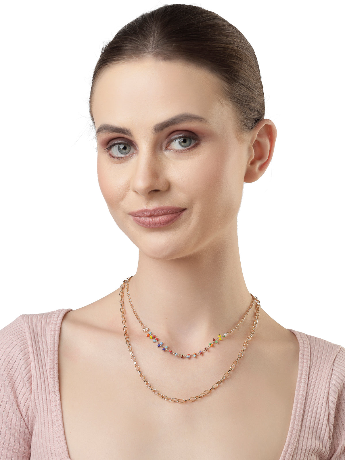 Scintillare by Sukkhi Desirable Stylish Gold Plated Multilayered Lock Pendant Necklace for Women & Girls |Birthday Gift for Girls And Women Anniversary Gift for Wife| Gifts Collection|N106611