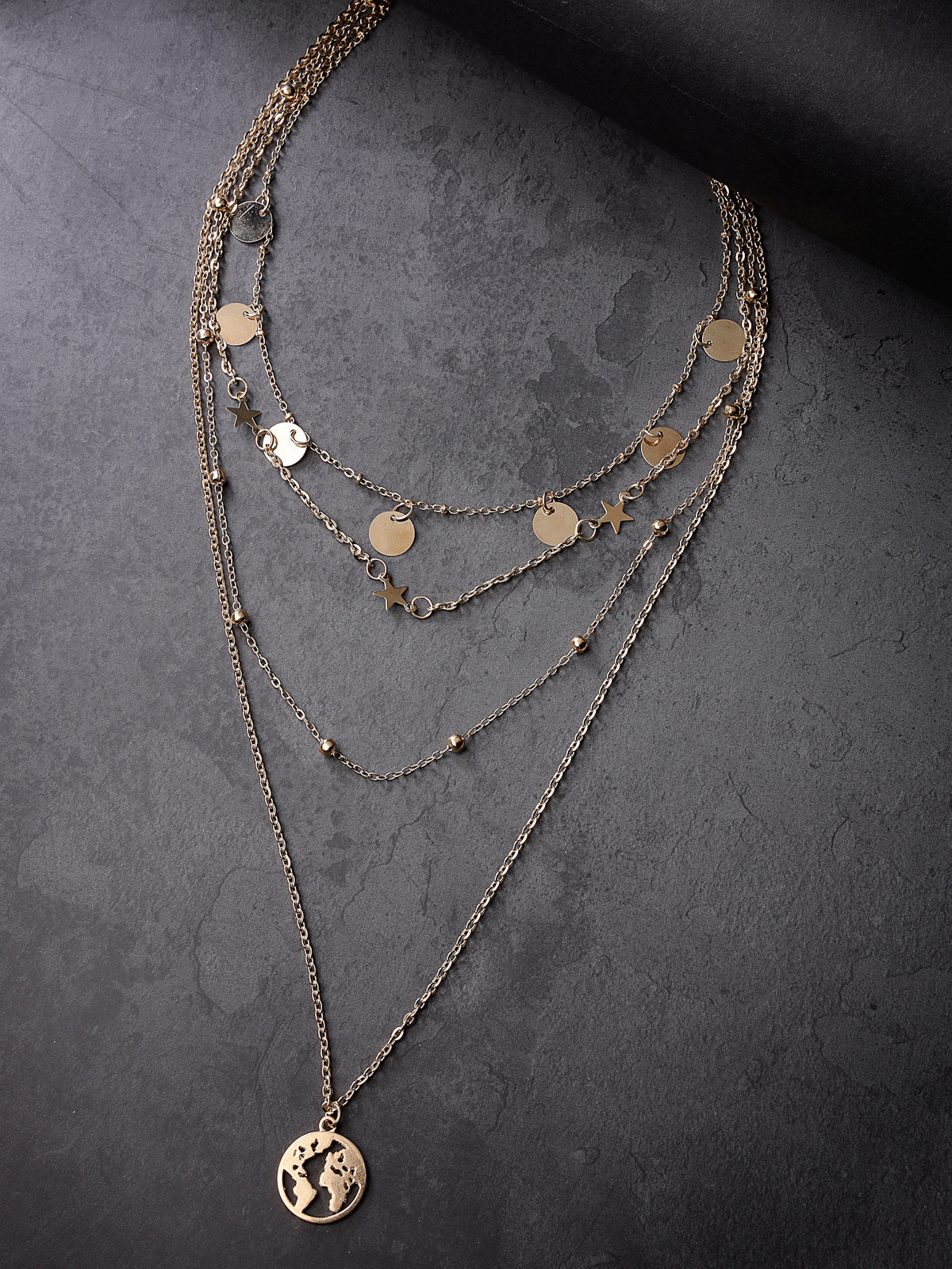 Scintillare by Sukkhi Creative Style Gold Plated Queen Inspired Multilayered Pendant Necklace for Women & Girls |Birthday Gift for Girls And Women Anniversary Gift for Wife| Gifts Collection|N106610