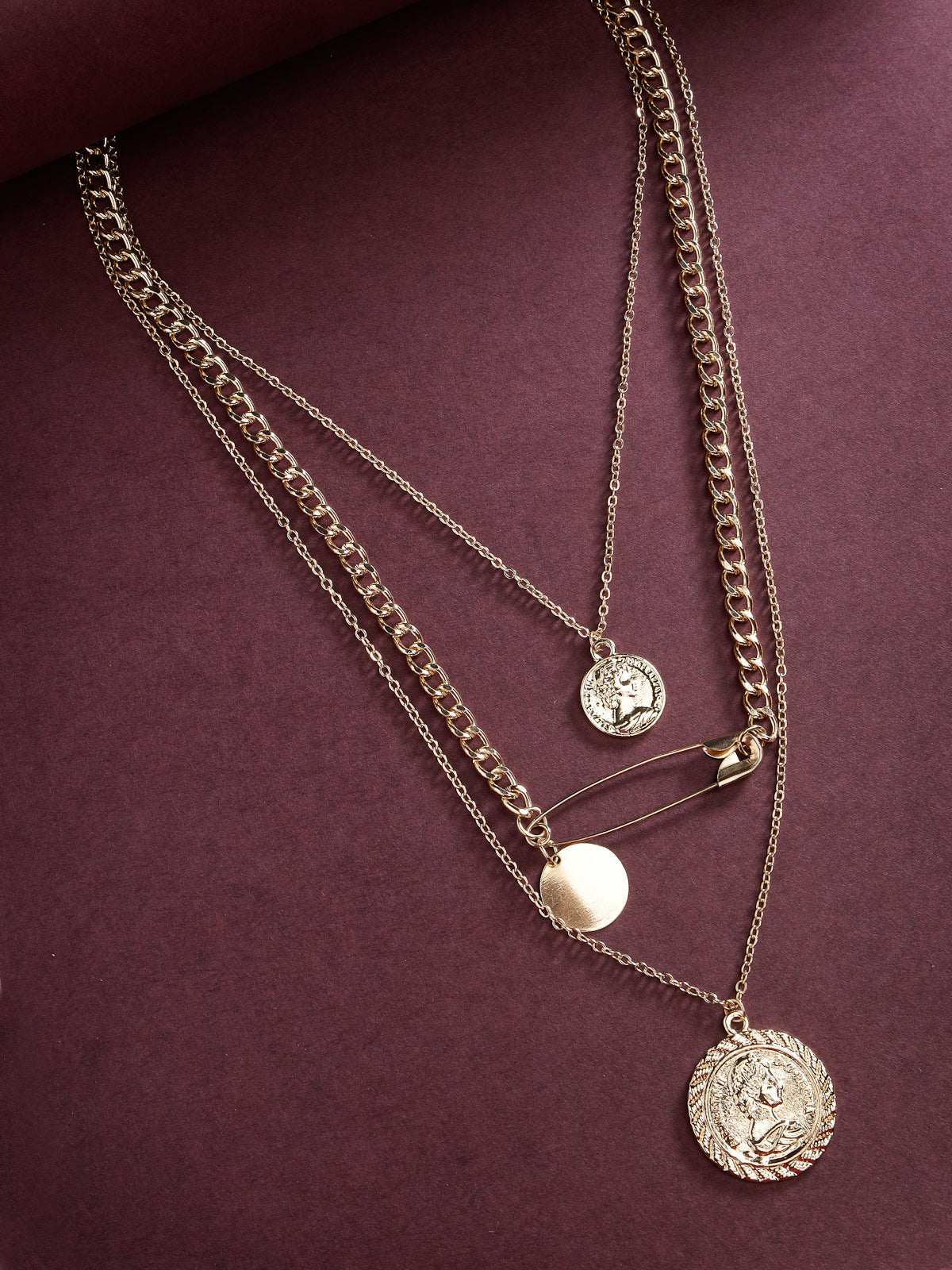 Scintillare by Sukkhi Creative Style Gold Plated Queen Inspired Multilayered Pendant Necklace for Women & Girls |Birthday Gift for Girls And Women Anniversary Gift for Wife| Gifts Collection|N106610