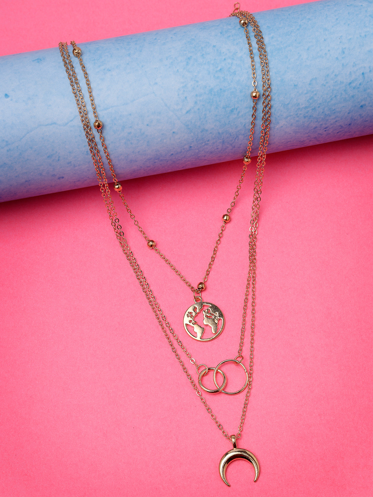 Scintillare by Sukkhi Stylish Multilayer Gold Plated Chain Pendant Necklace for Women & Girls |Birthday Gift for Girls And Women Anniversary Gift for Wife| Gifts Collection|N106623