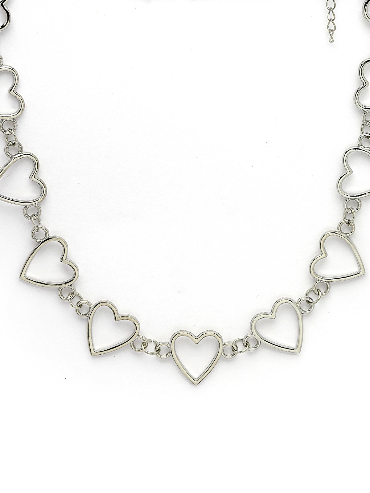 Scintillare by Sukkhi Iconic Fashionable Heart Multilayered Gold Plated Pendant Necklace for Women & Girls |Birthday Gift for Girls And Women Anniversary Gift for Wife| Valentine Day Gifts|N106729