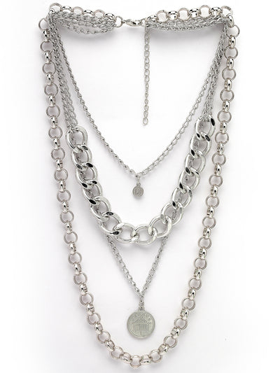 Scintillare by Sukkhi Iconic Fashionable Heart Multilayered Gold Plated Pendant Necklace for Women & Girls |Birthday Gift for Girls And Women Anniversary Gift for Wife| Valentine Day Gifts|N106729