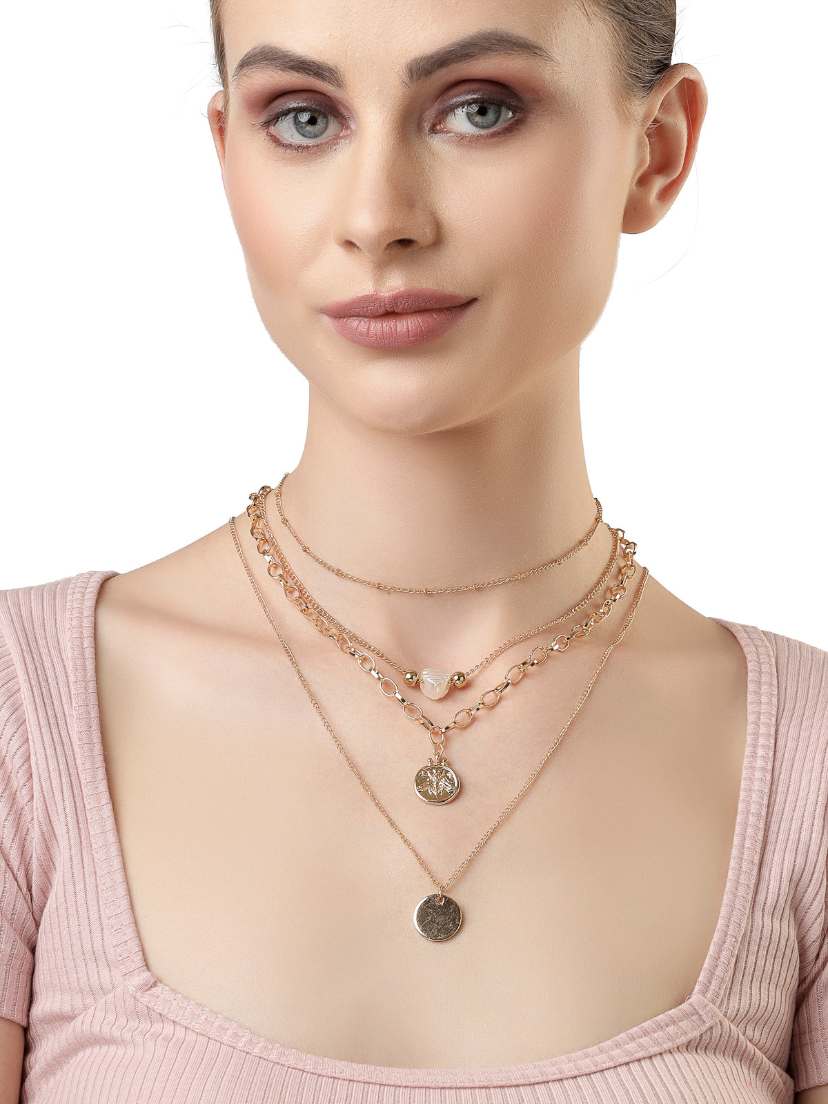 Scintillare by Sukkhi Innovative Gold Plated Multilayered Pendant Necklace for Women & Girls |Birthday Gift for Girls And Women Anniversary Gift for Wife| Gifts Collection|N106731
