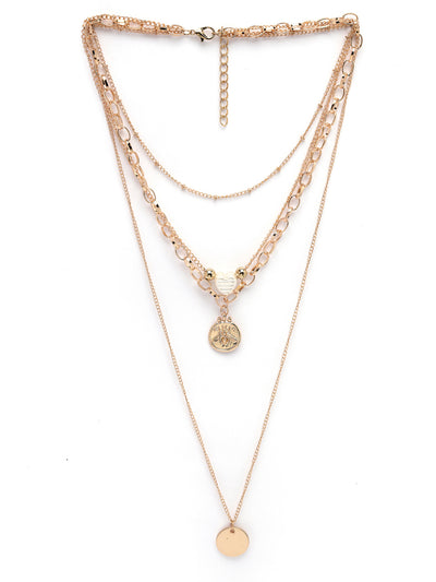 Scintillare by Sukkhi Adorable Heart Shaped With Gold Plated 2 Layered Pendant Necklace Metal Chain for Women & Girls |Birthday Gift for Girls And Women Anniversary Gift for Wife|N106742