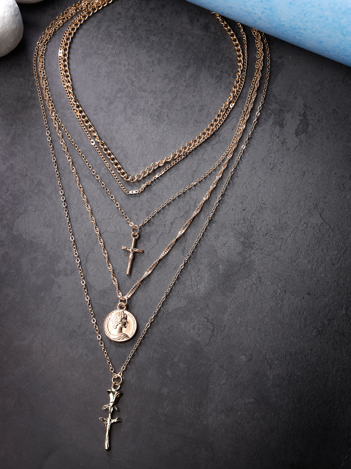 Scintillare by Sukkhi Universal Stylish Multilayered Gold Plated Pendant Necklace for Women & Girls |Birthday Gift for Girls And Women Anniversary Gift for Wife| Gifts Collection|N106735