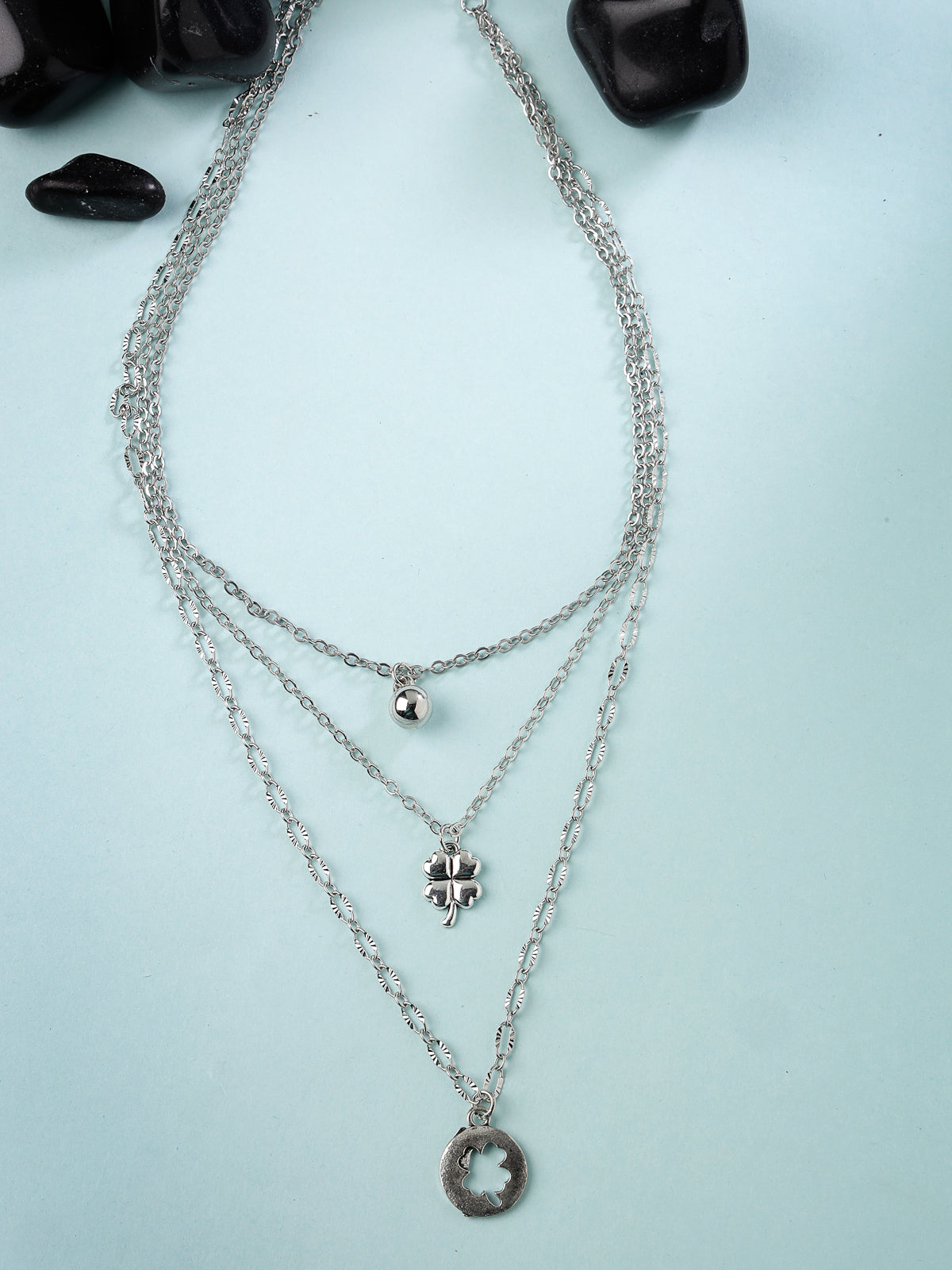 Scintillare by Sukkhi Bewitching 2 Heart Shaped With 3 Layered Gold Plated Pendant Necklace for Women & Girls|Birthday Gift for Girls And Women Anniversary Gift for Wife|Valentine Day Gifts|N106745