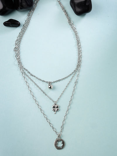 Scintillare by Sukkhi Bewitching 2 Heart Shaped With 3 Layered Gold Plated Pendant Necklace for Women & Girls|Birthday Gift for Girls And Women Anniversary Gift for Wife|Valentine Day Gifts|N106745