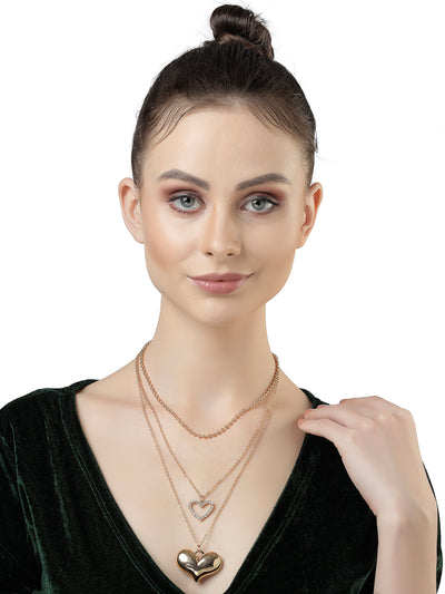 Scintillare by Sukkhi Fashion Wear Multilayered Gold Plated With Pearls Contemporary Pendant Necklace for Women & Girls |Birthday Gift for Girls And Women Anniversary Gift for Wifes|N106754