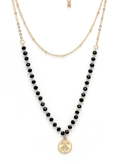 Scintillare by Sukkhi Fashion Wear Multilayered Gold Plated With Pearls Contemporary Pendant Necklace for Women & Girls |Birthday Gift for Girls And Women Anniversary Gift for Wifes|N106754