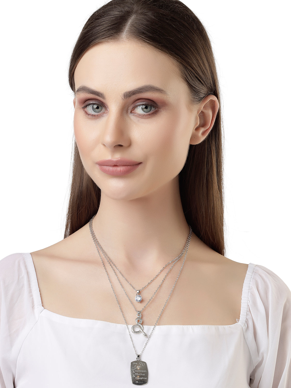 Scintillare by Sukkhi Designer Rhodium Plated Multilayered Pendant Necklace for Women & Girls |Birthday Gift for Girls And Women Anniversary Gift for Wife| Gifts Collection|N106756