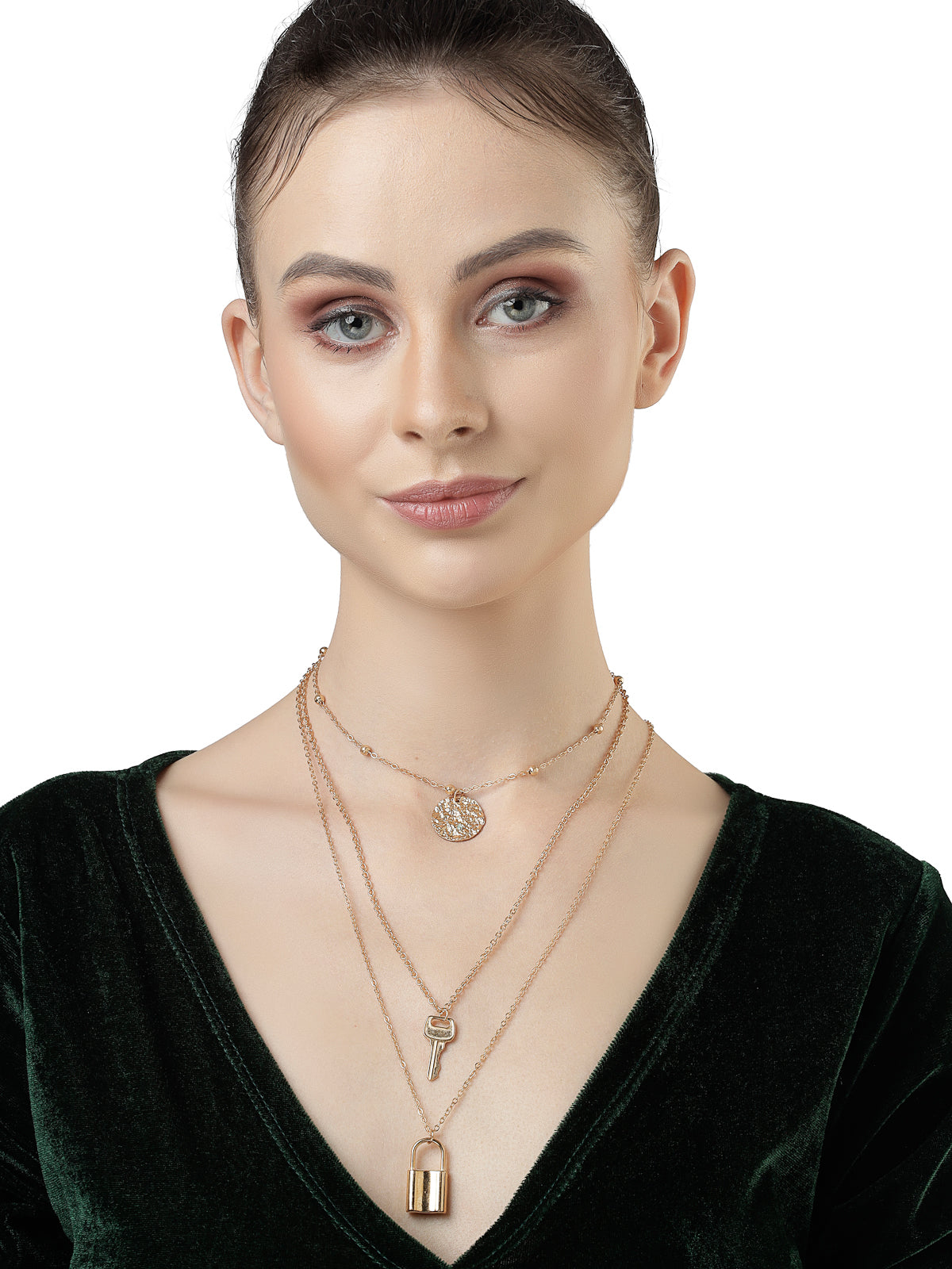 Scintillare by Sukkhi Ravishing Multilayered Gold Plated Contemporary Pendant Necklace for Women & Girls |Birthday Gift for Girls And Women Anniversary Gift for Wife| Gifts Collection|N106758