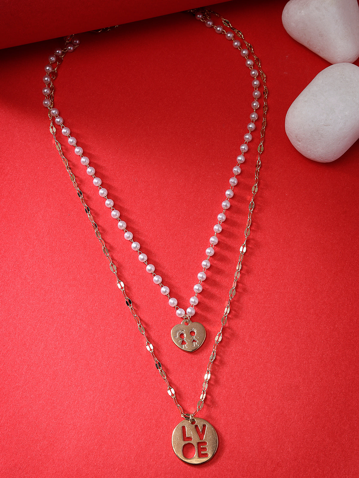 Scintillare by Sukkhi Fashion Wear Multilayered Gold Plated With Pearls Contemporary Pendant Necklace for Women & Girls |Birthday Gift for Girls And Women Anniversary Gift for Wifes|N106754