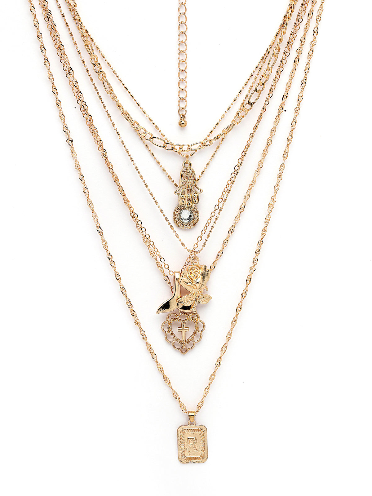 Scintillare by Sukkhi Stylish Gold Plated 2 Layered Chunky Lock Pendant Necklace for Women & Girls |Birthday Gift for Girls And Women Anniversary Gift for Wife| Gifts Collection|N106766