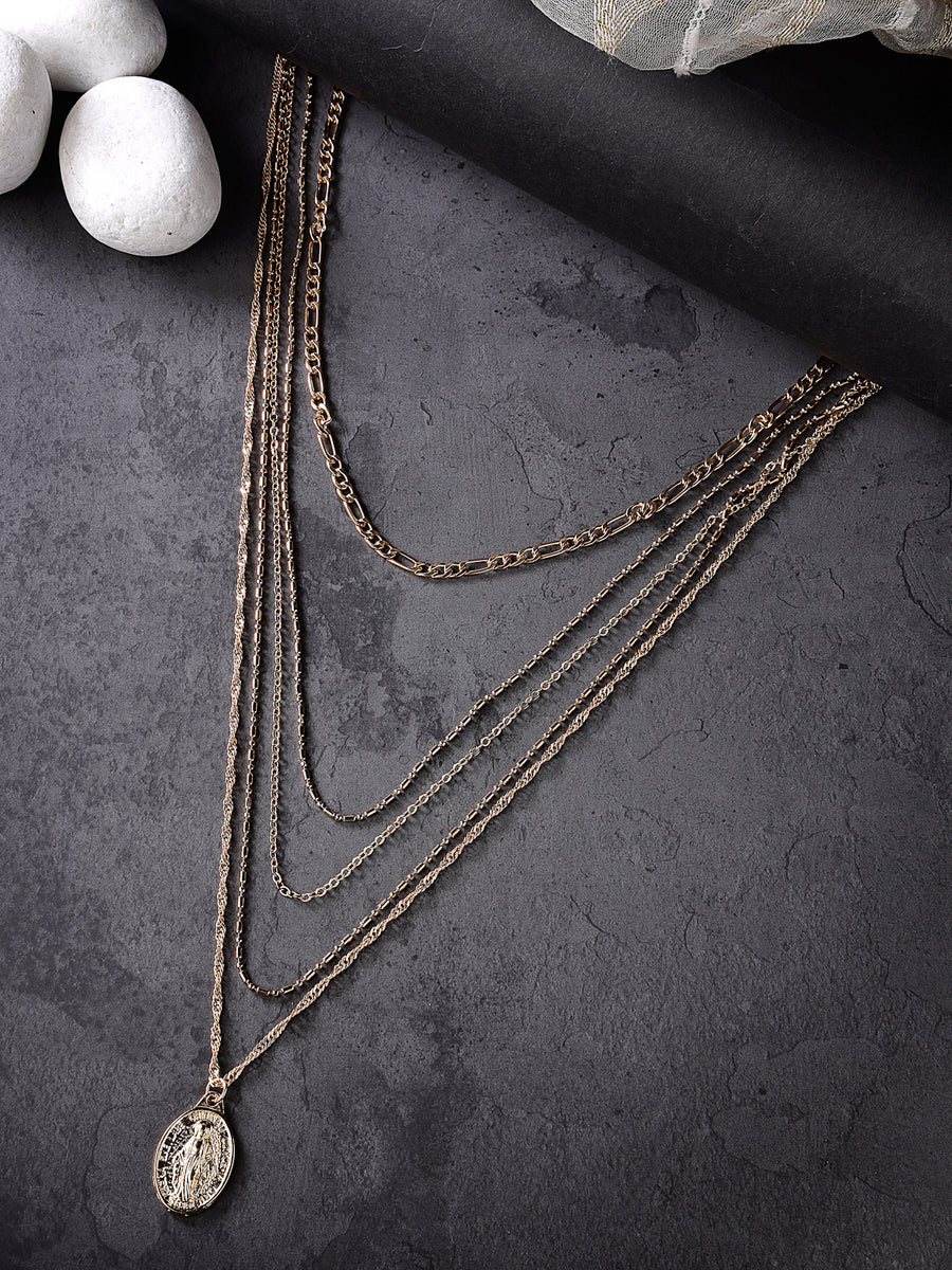 Scintillare by Sukkhi Beautiful Style Gold Plated Multilayered Pendant Necklace for Women & Girls |Birthday Gift for Girls And Women Anniversary Gift for Wife| Gifts Collection|N106762