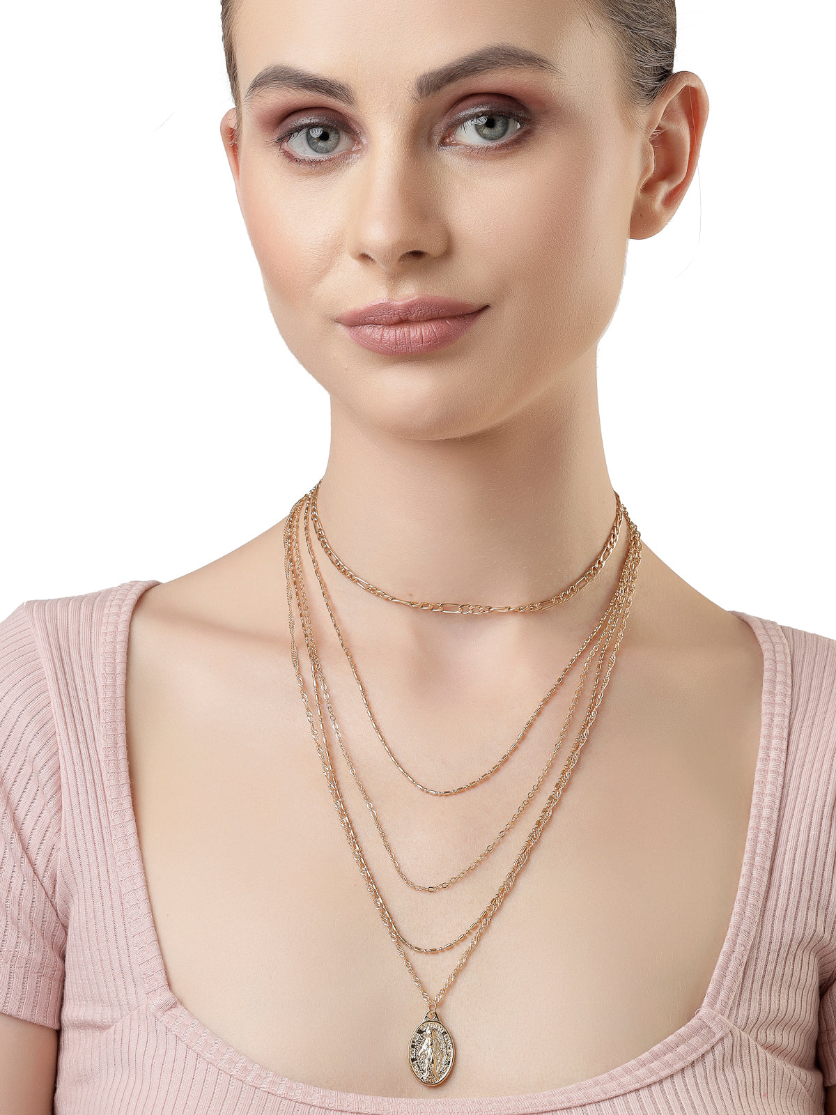 Scintillare by Sukkhi Beautiful Style Gold Plated Multilayered Pendant Necklace for Women & Girls |Birthday Gift for Girls And Women Anniversary Gift for Wife| Gifts Collection|N106762