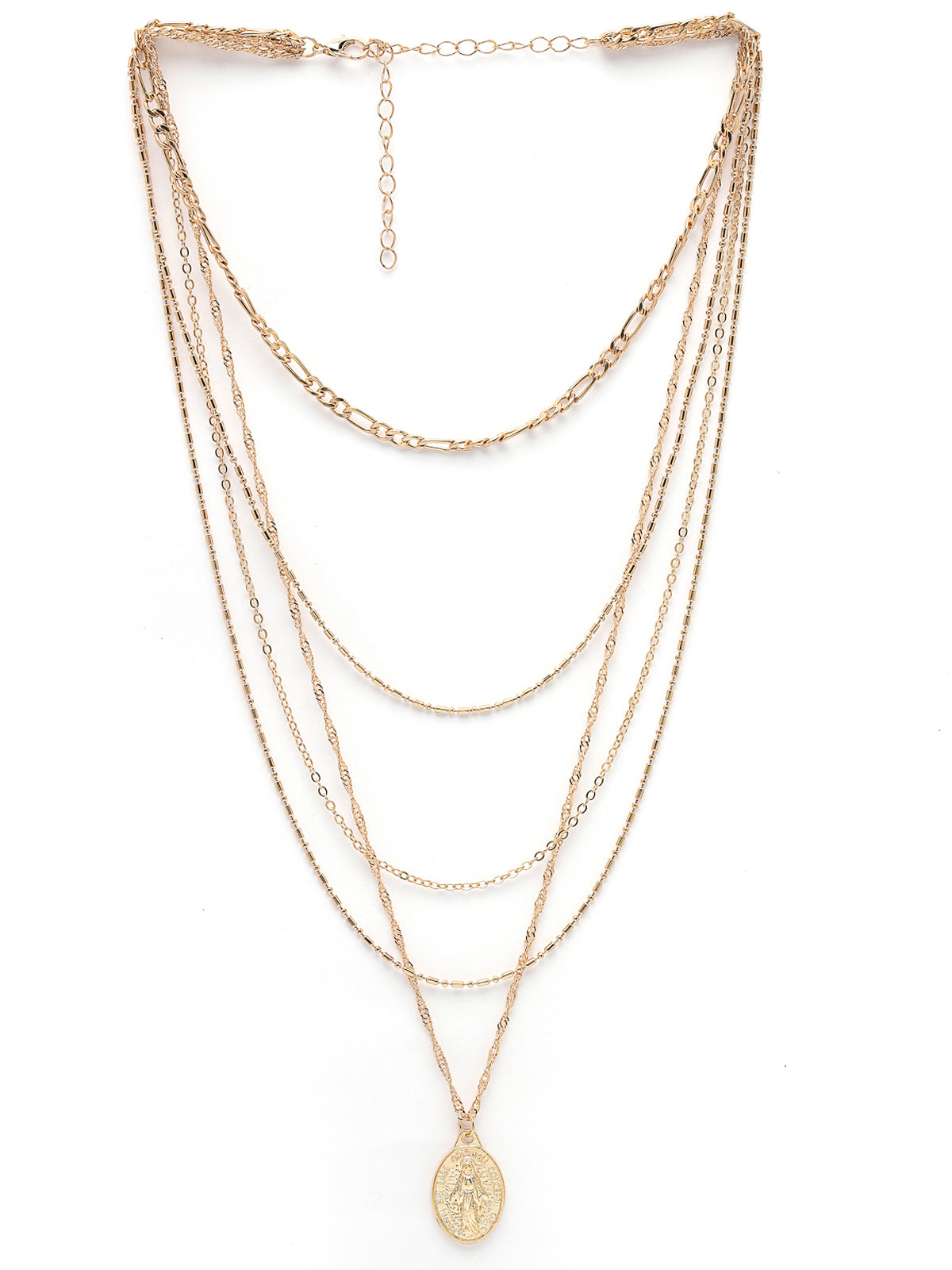 Scintillare by Sukkhi Lavish Gold Plated 3 Layered Key & Lock Pendant Necklace for Women & Girls |Birthday Gift for Girls And Women Anniversary Gift for Wife| Gifts Collection|N106767