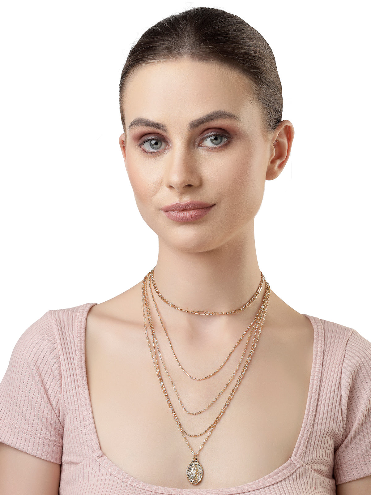 Scintillare by Sukkhi Iconic Style Gold Plated Key Lock Pendant Necklace for Women & Girls |Birthday Gift for Girls And Women Anniversary Gift for Wife| Gifts Collection|N106787