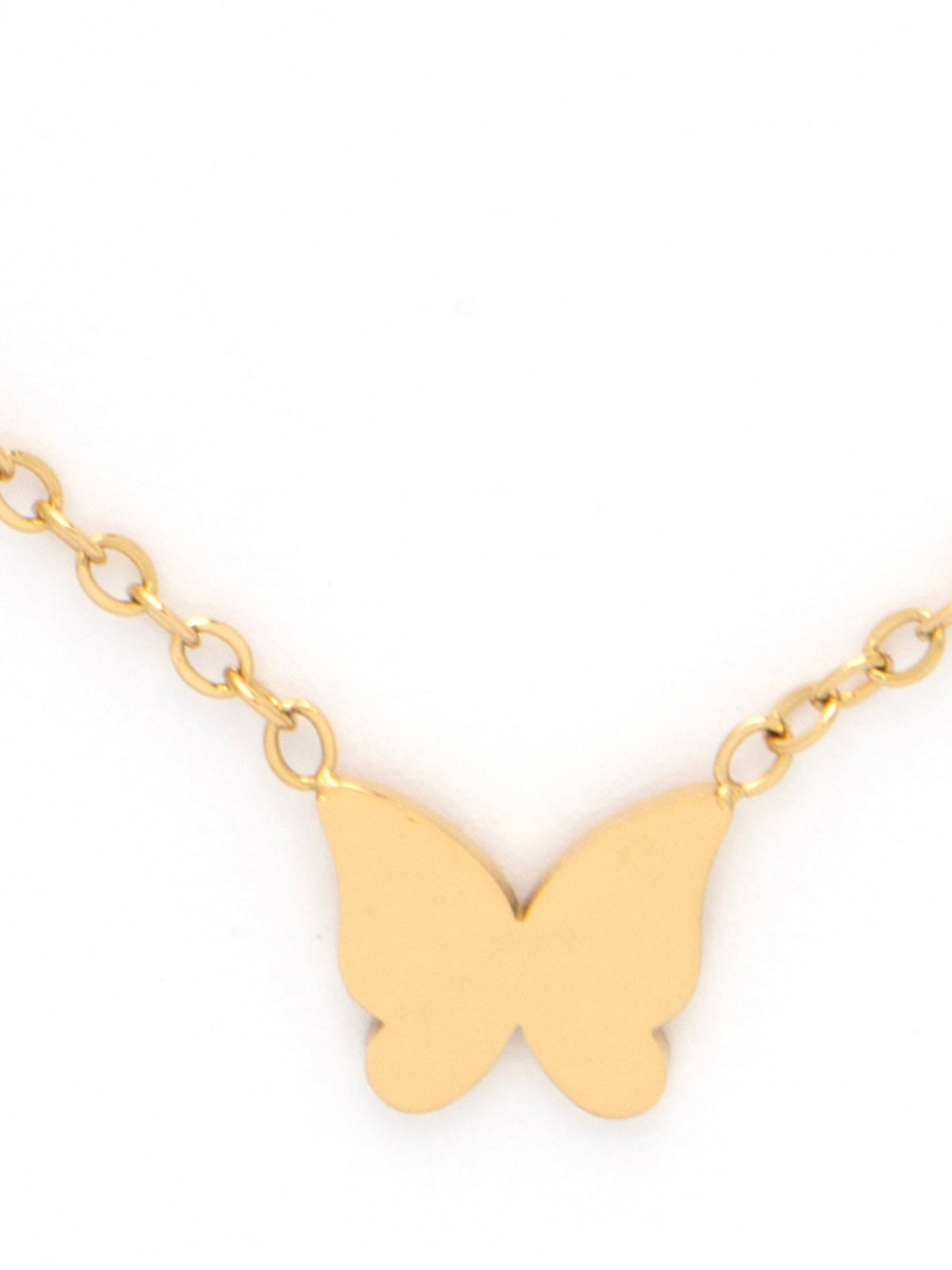 Scintillare By Sukkhi 18k Gold Plated Butterfly with Stainless Steel Double Chain Pendant Necklace Jewellery for Women & Girls|Anti Tarnish Jewellery|Gifts for Wife Girlfriend Mother Sister|N107009
