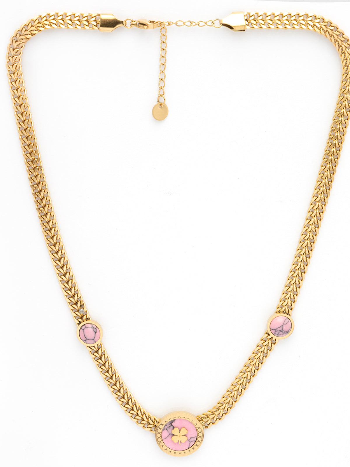 Scintillare By Sukkhi Creative Gold Plating with Stainless Steel Chunky Chain Pendant Necklace Jewellery for Women & Girls|Anti Tarnish Jewellery|Gifts for Wife Girlfriend Mother Sister|N107018