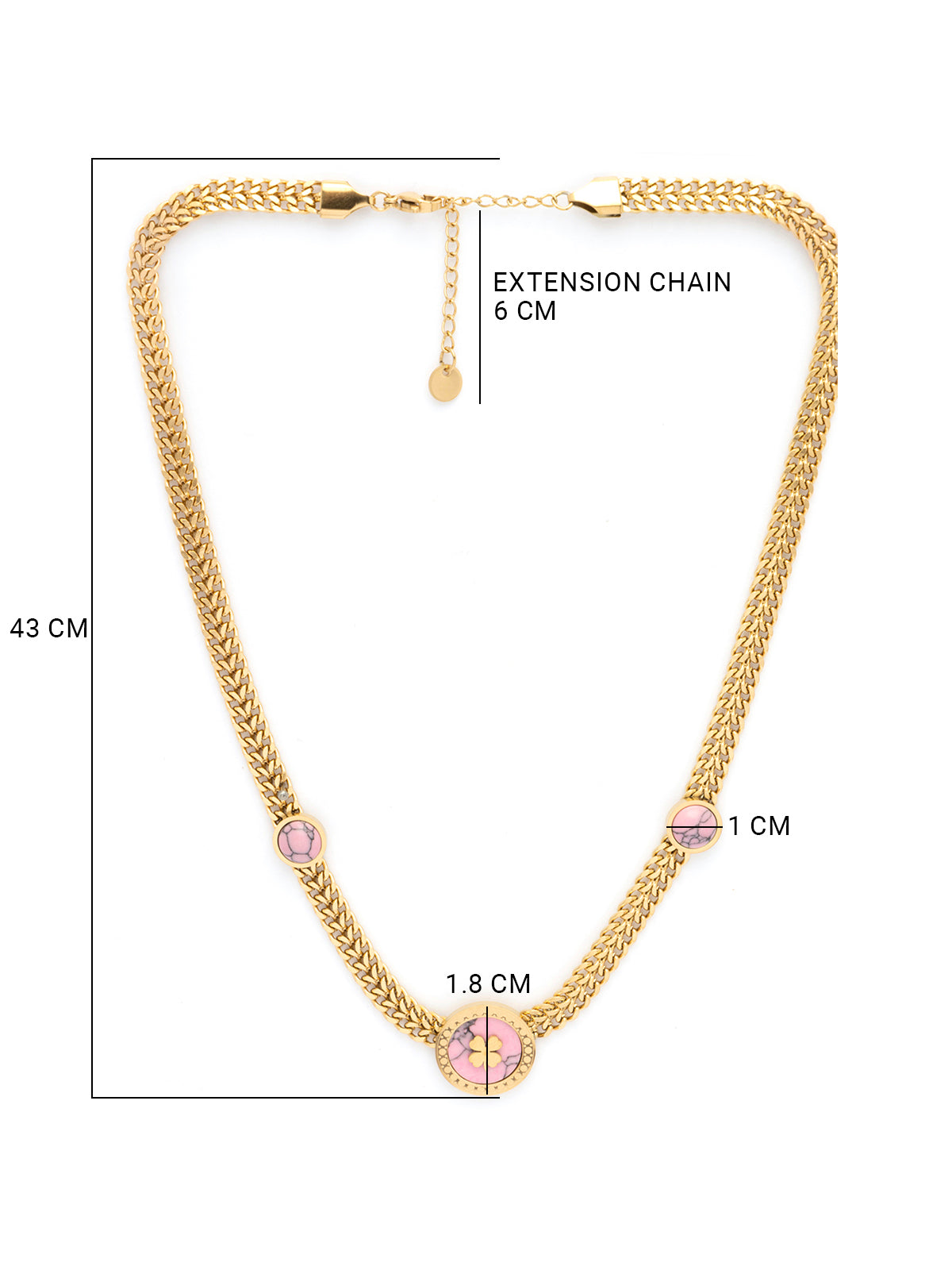 Scintillare By Sukkhi Creative Gold Plating with Stainless Steel Chunky Chain Pendant Necklace Jewellery for Women & Girls|Anti Tarnish Jewellery|Gifts for Wife Girlfriend Mother Sister|N107018