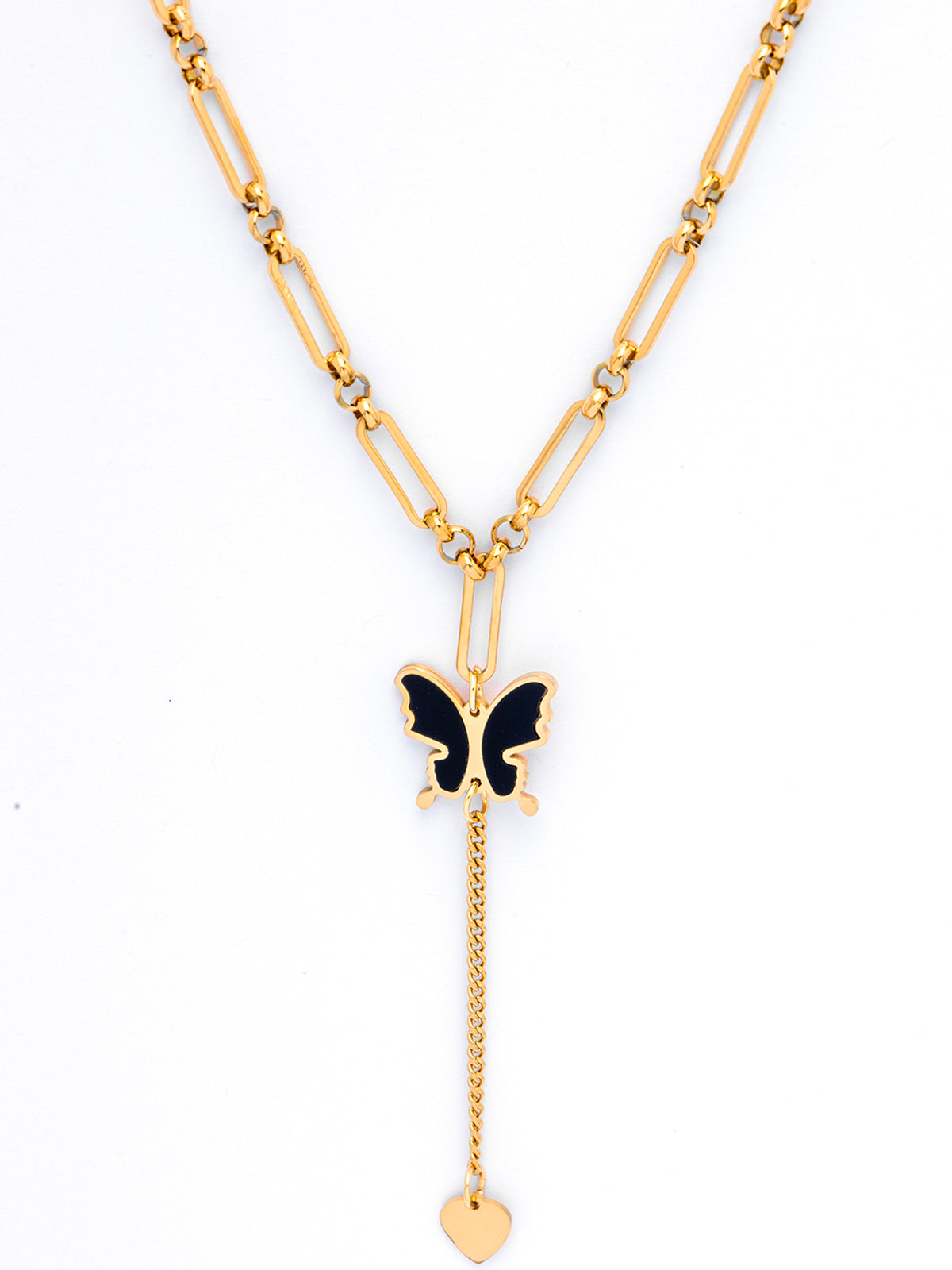 Scintillare By Sukkhi Stylish Butterfly Charm Pendant with 18kGold Plated Stainless Steel Chain Necklace Jewellery for Women&Girls|Anti Tarnish Jewellery|Gift for Wife Girlfriend Mother Sister|N107024