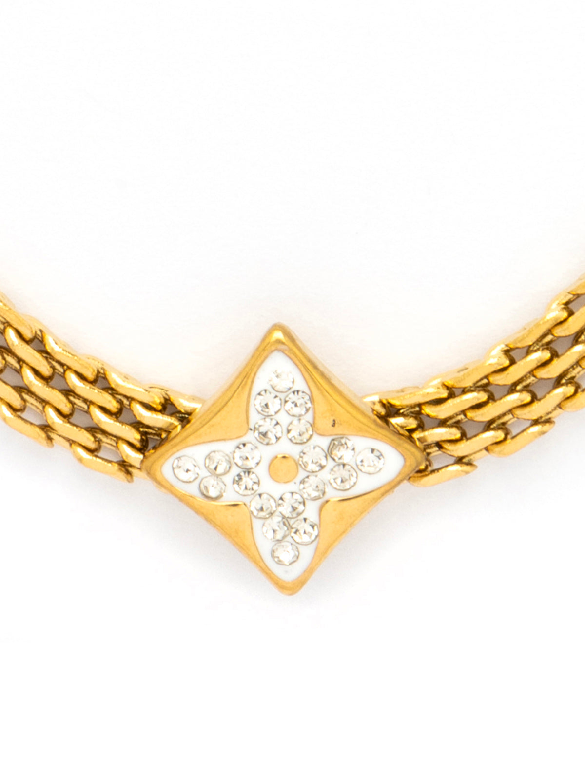 Scintillare By Sukkhi Chunky 18k Gold Plated Crystal Stones Stainless Steel Chain Pendant Necklace Jewellery for Women & Girls|Anti Tarnish Jewellery|Gifts for Wife Girlfriend Mother Sister|N107067