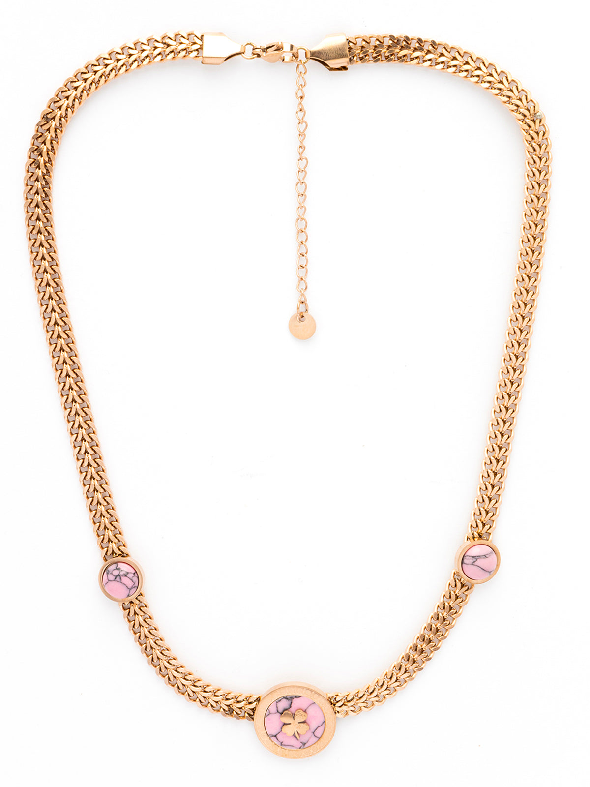 Scintillare By Sukkhi Charming 18k Gold Plated with Stainless Steel Purple Chunky Necklace Pendant Chain Jewellery for Women & Girls|Anti Tarnish Jewellery|Gifts for Wife Girlfriend Mother|N107068