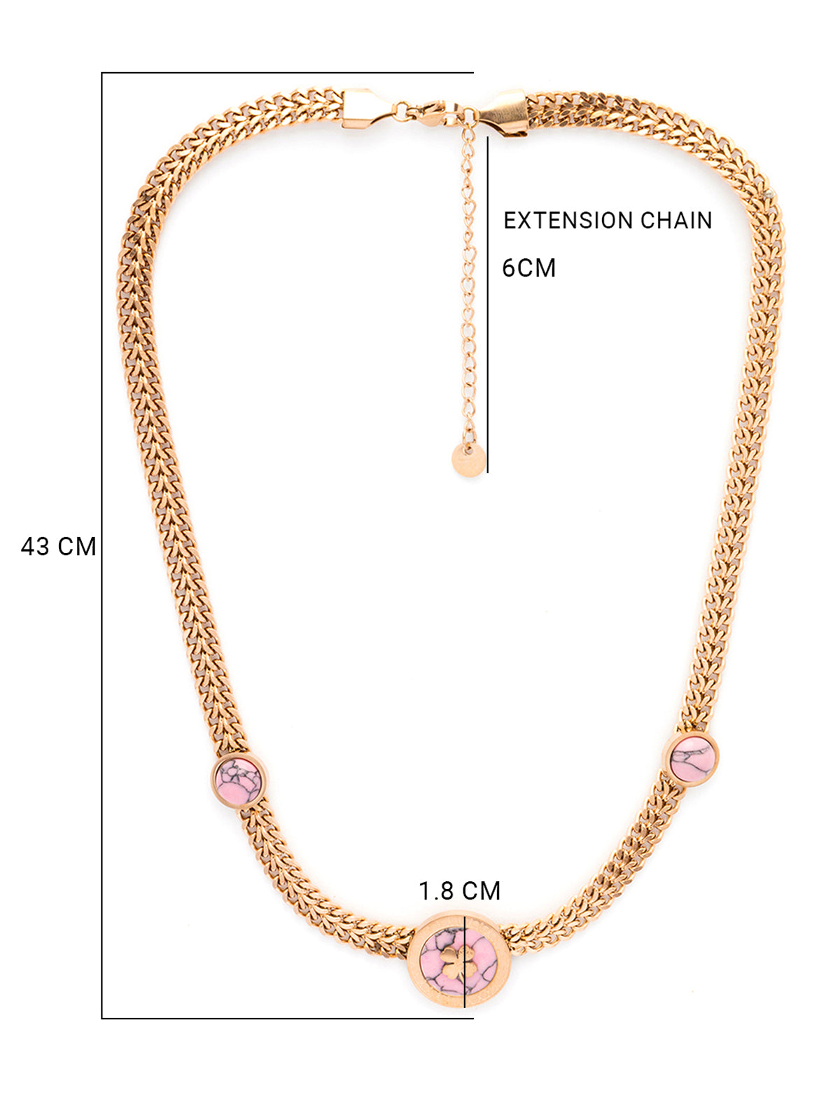 Scintillare By Sukkhi Charming 18k Gold Plated with Stainless Steel Purple Chunky Necklace Pendant Chain Jewellery for Women & Girls|Anti Tarnish Jewellery|Gifts for Wife Girlfriend Mother|N107068