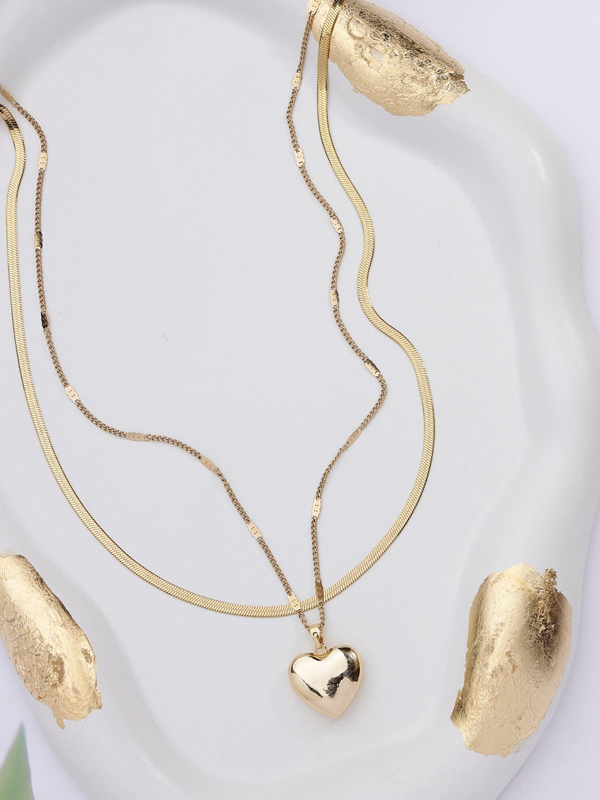 Scintillare By Sukkhi Simple Chain With Heart Attractive Multi Wearing Pendant with Stainless Steel Chain Necklace Jewellery for Women|Anti Tarnish Jewellery|Gift for Wife Girlfriend Mother|N107070